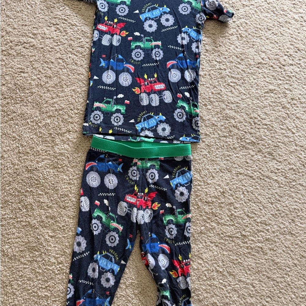 Little Sleepies Monster Truck Pajama Set - Size 2T
